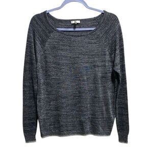 Joie Metallic Silver‎ Gray Long Sleeve Lightweight Sweater Size S